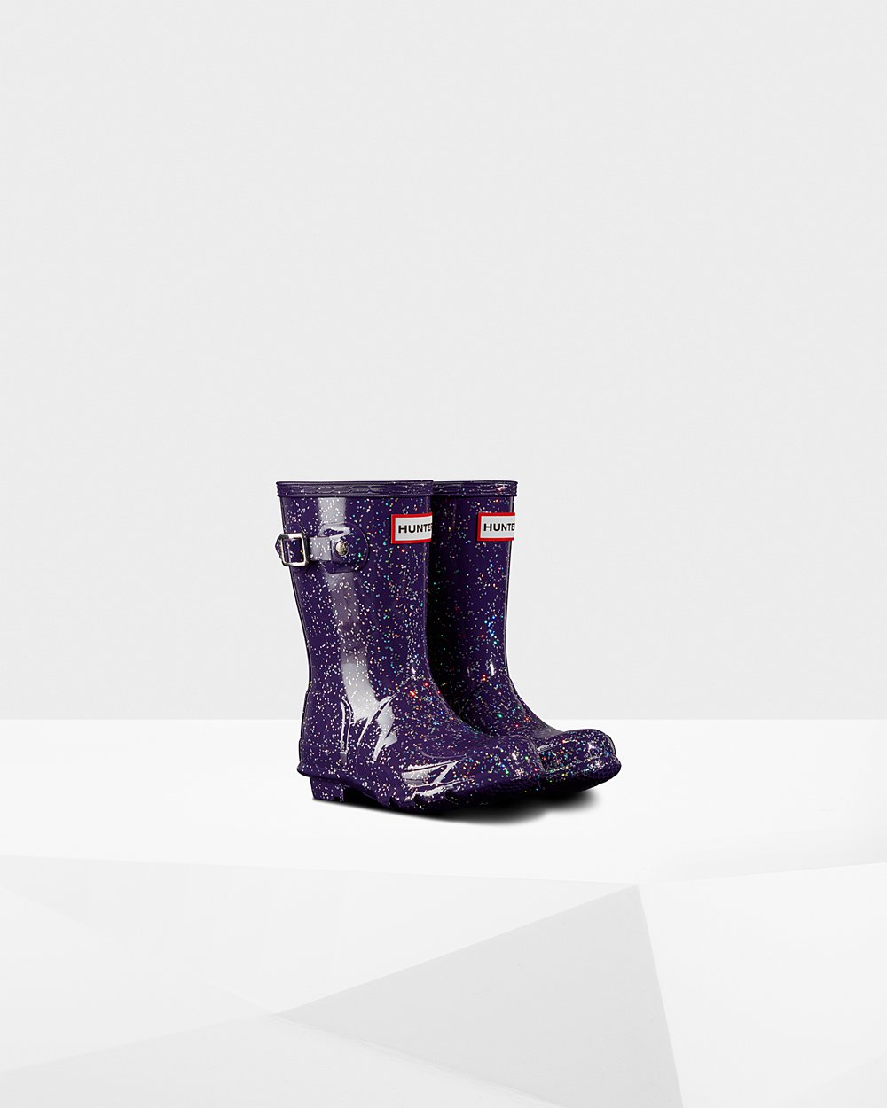 Hunter Original Little Giant Glitter Rain Boots - Buy Online Kids Blue Purple - KQZBRH925